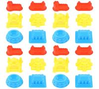 FIXOSHEE Juego de Moldes para Castillos de Arena para 30 Piezas de Plástico PP Seguro, Color Aleatorio, Kit de Construcción de Playa y Juegos al Aire Libre E Interiores Color Aleatorio