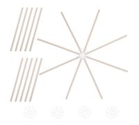 FIXOSHEE Juego de Varillas de Madera para Manualidades 12 Cm, 40 Palitos Redondos 5 Clavijas Conectores de Madera para Bricolaje Educativo y Proyectos Creativos Escolares