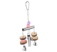 FIXOSHEE Juguete de Campana Colgante para Loros Juguete Masticable para Pájaros Que Suenan para Escalar Jaula