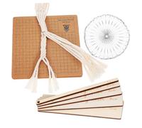 FIXOSHEE Kit Completo Tablero Macramé de Corcho con Pins Regla Auxiliar y Manual Herramienta Precisa para Nudos y Manualidades