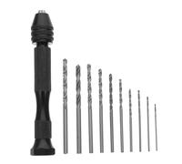 FIXOSHEE Kit de Taladro Manual de Manivela con Brocas Diseño Ergonómico Antideslizante Aluminio Resistente para Trabajos Madera Joyería y Plástico Juego Práctico