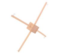 FIXOSHEE Kit Soporte Móvil para Cuna de Madera Natural Diy, Marco Cuadrado Compacto para Colgar Carillones y Juguetes Infantiles, Accesorios Guardería y Decoración Funcional