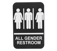 FIXOSHEE Letreros para Baños Braille Compactos Autoadhesivos para Oficinas y Restaurantes Diseño Blanco Funcional y Moderno