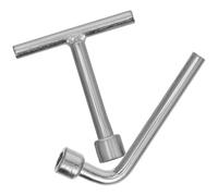 FIXOSHEE Llave Triangular de Acero Inoxidable para Armario Eléctrico, Juego de 2 Piezas M10-l y M10-t, Herramienta Manual para Pernos Triangulares en Cajas de Medidores y Postes de Luz