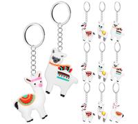 FIXOSHEE Llavero de Alpaca para Bolso y Mochila, 12 Piezas Colgante Decorativo de Dibujos Animados, Anillas Resistentes, Accesorio Ligero para Regalos y Fiestas Estilo Estilo Aleatorio