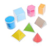 FIXOSHEE Manipulativos Geométricos Plegables para Preescolar y Jardín de Infancia Sólidos para Cálculo de Área Superficial Bloques Educativos Versátiles para Matemáticas Fácil Limpieza