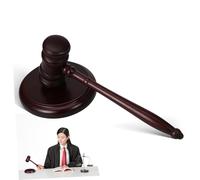 FIXOSHEE Martillo de Subasta de Madera con Bloque de Autoridad para Abogados Jueces y Reuniones Duradero y Decorativo para Tribunales y Ceremonias