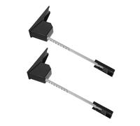 FIXOSHEE Medidor de Altura Retráctil Negro 2 M con Placa de Pared Adultos Regla Métrica de Estatura Compacta y Montada en Pared para Medición en Casa Escuela y Hospital