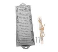 FIXOSHEE Mezuzá de Metal con Pergamino Sagrado, Decoración Herencia Hispana, Acabado Antiguo en Plata, Protección Religiosa para Puerta del Hogar, Estuche Mezuzá Católico para Entrada