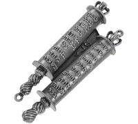 FIXOSHEE Mezuzá Sagrada de Metal para Puerta 2 Pergaminos Diseño Retro Adorno Compacto para Decoración Judía del Hogar Regalo para Celebraciones y Protección