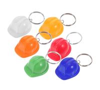 FIXOSHEE Mini Llavero de Casco de Construcción en 6 Colores Variados, Llavero Sombrero Pequeño para Fiestas Infantiles, Recuerdo de Ingeniería y Obsequio Adultos