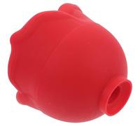 FIXOSHEE Molde de Hielo Facial Reutilizable de Silicona Roja Forma de Rosa Rodillo de Hielo para Masaje y Cuidado Piel Herramienta Portátil para Aliviar Hinchazón y Enrojecimiento Solar