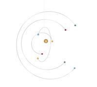FIXOSHEE Móvil Colgante Dinámico de Modelo Atómico Científico, Decoración Espacial Hogar, Móvil Educativo de Planetas, Diseño Escandinavo, para Sala de Estar y Aula, Decoración Científica