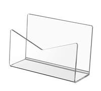 FIXOSHEE Organizador de Cartas Acrílico Transparente para Oficina Soporte Práctico de Almacenamiento de Correspondencia y Archivos Escritorio Estante de Exhibición para y Libros