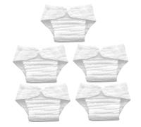 FIXOSHEE Pañal de Tela Reutilizable de Algodón Blanco para Bebés Fuerte Absorción y Fácil de Limpiar, Paquete de 5 Piezas Adecuado para Uso Diario y Durante el Sueño