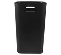 FIXOSHEE Papelera Cocina 50l Cubo de Basura sin Tapa Plástico Negro | Contenedor para Basura de Diseño Simple, Interior Liso y Gran Capacidad, Uso en Cocina y Baño