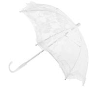 FIXOSHEE Paraguas de Encaje Blanco para Escenarios de Bodas y Decoración Nupcial Versátil de 42X50Cm Ligero y Práctico