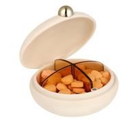 FIXOSHEE Pastillero Portátil Pequeño Compartimentos Caja de Silicona y ABS Estuche Sellado Resistente Humedad para Medicamentos Organizador Compacto para Viaje y Uso Diario