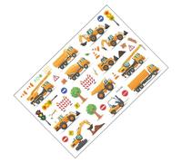 FIXOSHEE Pegatinas Infantiles de Pared Diseño de Excavadora y Semáforo Adhesivos Educativos para Habitación de Tamaño 40X60 CM Decoración Colorida para Dormitorio Infantil
