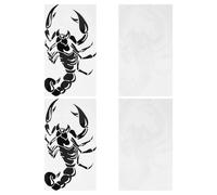 FIXOSHEE Pegatinas para Coche Diseño Escorpión 4 Piezas 2 Negras 2 Blancas Adhesivo Resistente al Calor para Parachoques Decoración Automotriz Duradera y Fácil de Aplicar