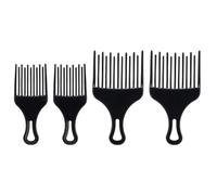 FIXOSHEE Peine de Dientes Anchos de Plástico 4 Piezas 2 Grandes 2 Pequeños para Cabello Rizado y Liso Herramienta Antiestática para Peinados Trenzas y Pelucas Desenredante y