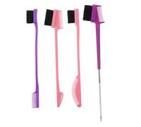 FIXOSHEE Peine y Cepillo Para Cejas y Pestañas 4 Unidades Multiusos Doble Cabezal Nylon y Abs Para Maquillaje Diario Cuidado Personal Herramientas Básico