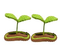 FIXOSHEE Pinzas Cabello Trenzadas Brotes de Soja 2 Unidades Tamaño Pequeño Color Verde para Niñas Accesorios Divertidos para Peinados Diarios