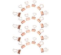 FIXOSHEE Pinzas Metálicas Decorativas Oro Rosa 24 Unidades Formas de Corazón Gato Cactus y Clips Organizadores para Oficina Escuela y Proyectos DIY Sujetapapeles Resistentes y