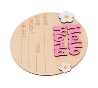 FIXOSHEE Placa de Anuncio de Nacimiento para Madera Decorativa para Fotografía y Decoración de Guardería Cartel de Nombre para Fiesta de Primer Cumpleaños y Regalos de Bautizo