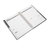 FIXOSHEE Planificador Semanal 2026 Espiral Agenda de Tapa Dura Negra 215 X 165 X 15 CM Organizador de Tareas Semanal y Rastreador Mensual de Hábitos para Estudiantes y Profesionales