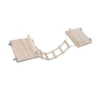 FIXOSHEE Plataforma de Madera para Pájaros Juguete de Columpio para Escalera Colgante Juguete de Percha Soporte para Periquitos para Jaulas