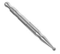 FIXOSHEE Pluma de Manual de Inoxidable Doble Punta para Punto de Facial y Corporal Herramienta Metálica Compacta para Estimulación y Masaje Terapéutico