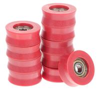 FIXOSHEE Polea Deslizante de Nailon 12Mm Rodamiento 10 Unidades Tipo U Ranurada para Puertas Correderas Armarios y Ventanas Resistente al Desgaste y Silenciosa