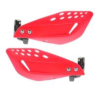 FIXOSHEE Protector de Manos para Motocicleta Todoterreno, Par de Paramanos Aplicables Resistentes para Manillar, Protección contra Golpes y Viento, Color Rojo, Accesorios Moto