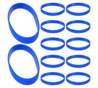 FIXOSHEE Pulseras de Silicona Unisex Elásticas Color Azul Oscuro Paquete de 60 Piezas Pulseras Escolares Flexibles para Eventos Recuerdos de Fiesta y Uso Diario