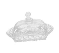 FIXOSHEE Recipiente Mantequilla de Vidrio con Tapa Transparente Caja para Mantequilla y Queso Práctico Conservador para Cocina y Mesa