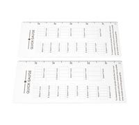 FIXOSHEE Regla de Calibre para Tejer de Acrílico Transparente, Herramienta de Medición Rápida 2 Piezas para Contar Puntadas y Proyectos de Costura de Crochet