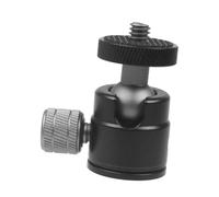FIXOSHEE Rótula De Trípode Mini De Aleación De Aluminio Adaptador Giratorio 360° para Cámaras y Micrófonos, Soporte Estabilizador Portátil para Fotografía y Eventos, Color Negro