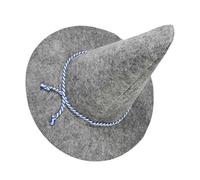 FIXOSHEE Sombrero Espantapájaros Gris para Adultos Accesorio de Disfraz de Bruja y Mago Fieltro Ligero para Halloween Fiestas de Disfraces y Cosplay