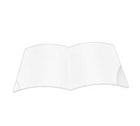 FIXOSHEE Soporte Acrílico para Libros Transparente con Diseño Abanico Compacto y Resistente para Exhibir y Organizar Libros de Cocina Revistas y Textos Religiosos Espacios Pequeños
