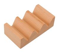 FIXOSHEE Soporte de Madera para Rollos de Sushi y Tacos Bandeja 3 Rejillas V 14X9X4 CM Expositor Multifuncional para Cocina Japonesa y Fiestas Casa Estante para Sashimi y Tacos