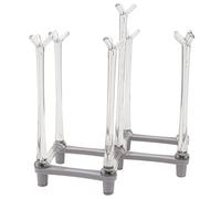 FIXOSHEE Soporte para Copas de Vino Extensible de Nórdico Escurridor Práctico y Compacto de PP Gris para Organización y Almacenamiento Cocina