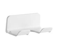 FIXOSHEE Soporte Secador Pelo Pared sin Taladro Resistente Duradero Carga Fuerte Organizador Baño Blanco Wall-mounted Dryer Rack