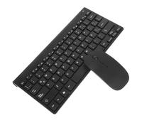 FIXOSHEE Teclado y Ratón Inalámbricos Latino Español Conjunto Minimalista para Oficina Teclado QWERTY Silencioso con Mouse USB Compatible PC y Laptop