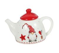 FIXOSHEE Tetera de Cerámica Navideña con Diseño de Papá Noel Jarra Multifuncional para Té Material Premium con Textura Fina para Cocina y Regalos Familiares