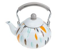 FIXOSHEE Tetera de Esmalte Vintage 3 Asa de Plástico Resistente al Calor para Cocina de Gas E Inducción Recipiente de Agua para Té y Café el Hogar