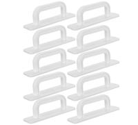 FIXOSHEE Tiradores Autoadhesivos para Armarios y Cajones 5 Pares Color Marfil Tamaño Pequeño sin Perforación Manijas Adhesivas para Puertas y Muebles Ideales para Cocina y