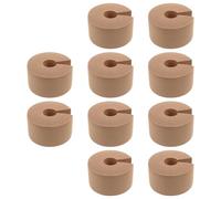 FIXOSHEE Topes de Puerta Anticolisión de Espuma para Bebés y Mascotas, Color Madera, 10 Piezas, Protección contra Pellizcos, Parachoques Suaves para Hogar y Oficina