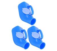 FIXOSHEE Urinario Portátil para Hombres 1200 Ml Antiderrames con Tapa y Asa Botella para Orinar Coche 3 Unidades Azul Orinal Compacto para Viaje Emergencias y Personas Mayores