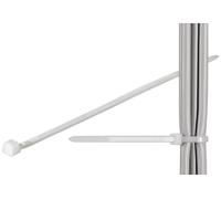 Bridas para cables, nylon resistente a la intemperie, transparente 3,5 mm de ancho y 30 cm de largo, transparente
